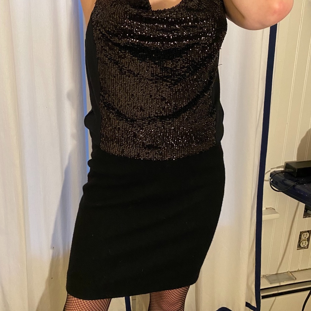 Black Sequin Dress